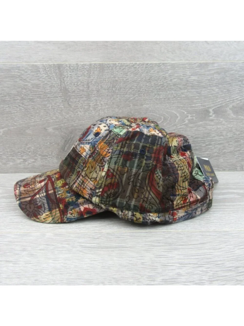 Polo Ralph Lauren Pony Logo Patchwork Madras Ball Cap Adjustable Strap NEW